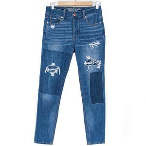 AE | Tomgirl Distressed Button Fly Jeans | 0